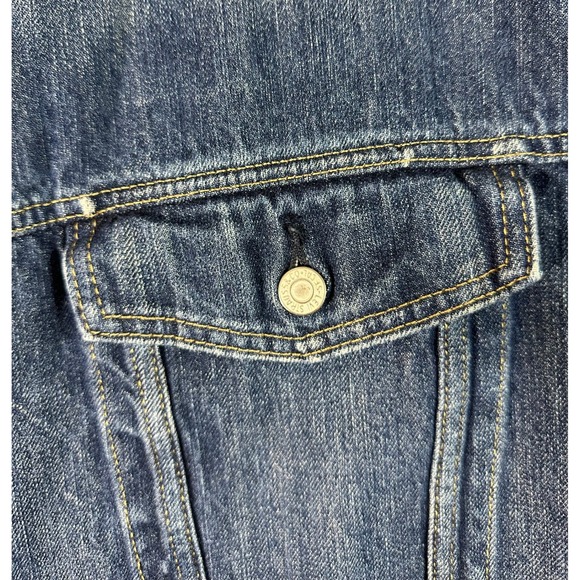 Levis Mens Blue Denim Trucker Jean Jacket sz 5XL (15880) - Picture 4 of 11